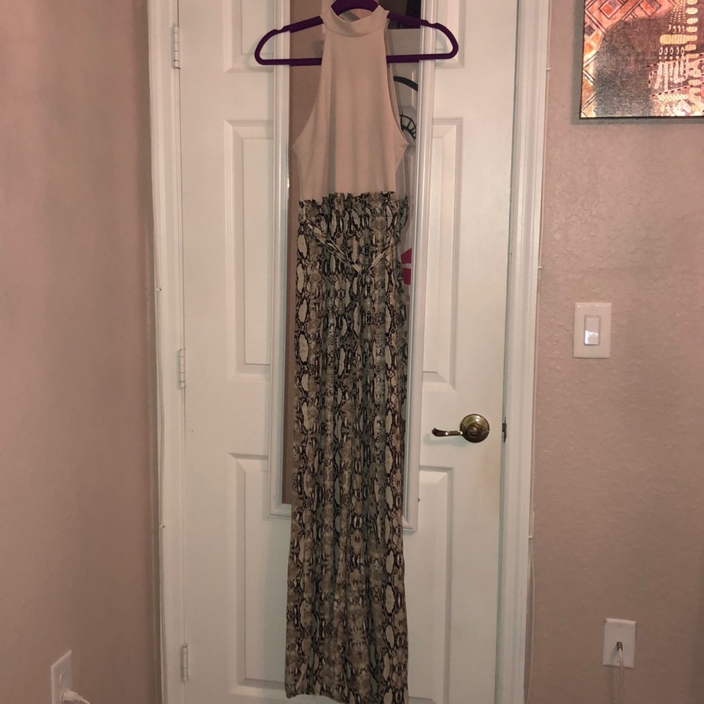Snake print jumpsuit